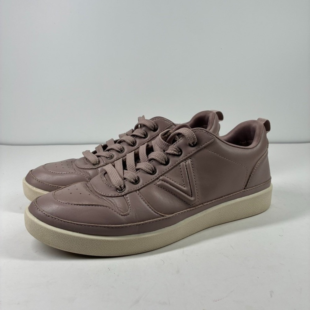 Vionic Elise Women's US 8.5 Magnolia Dusk Mauve Leather Walking Shoes Sneakers